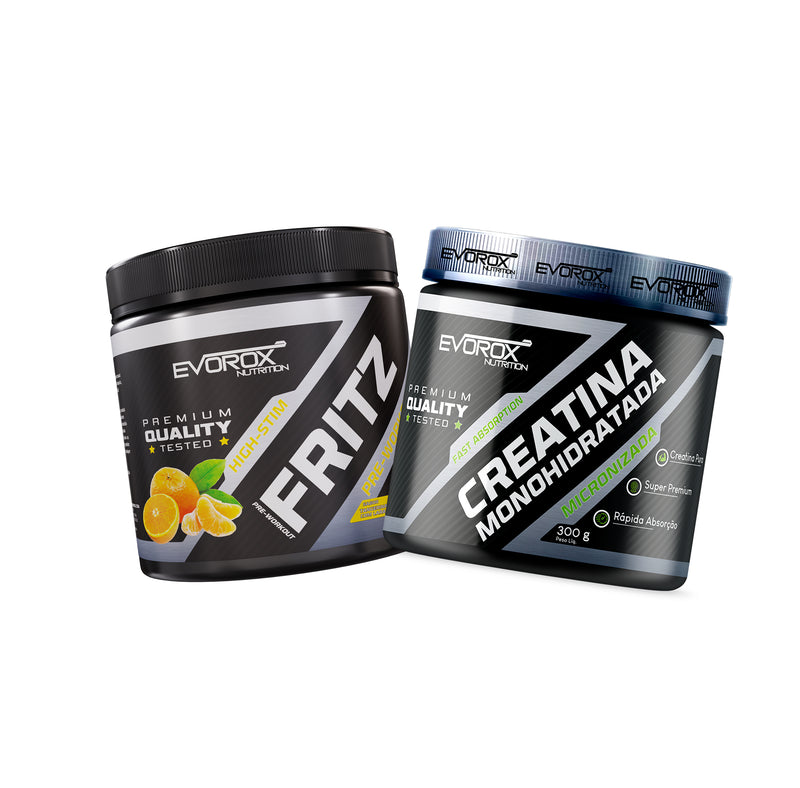 Kit Love Pump - Pré treino Fritz + Creatina Monohidratada 300g Evorox Nutrition