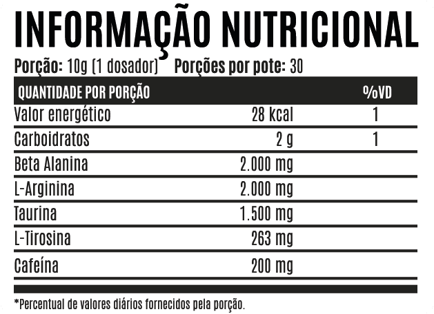 Pré-Treino Fritz Maça Verde 300g Evorox Nutrition