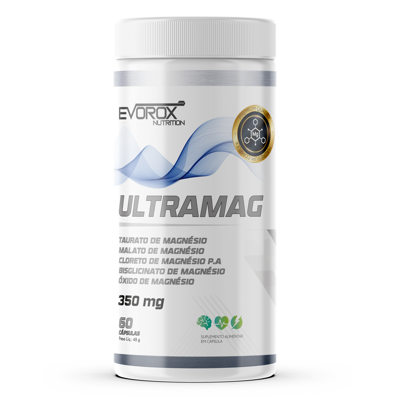 Magnésio Ultramag 350mg 60 Cápsulas Evorox Nutrition