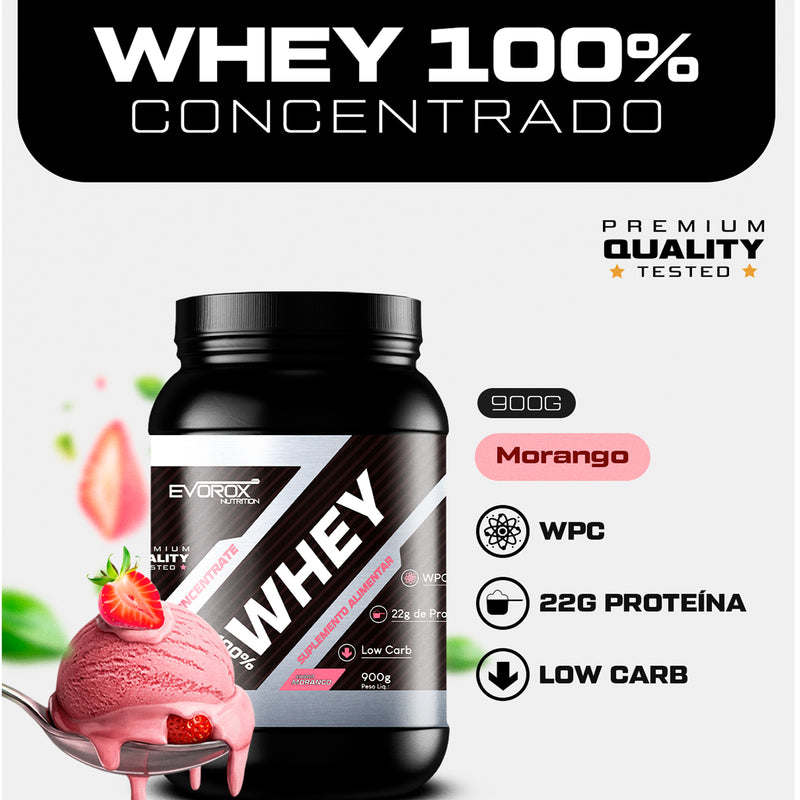 Whey Protein 100% Chocolate 900g Evorox Nutrition