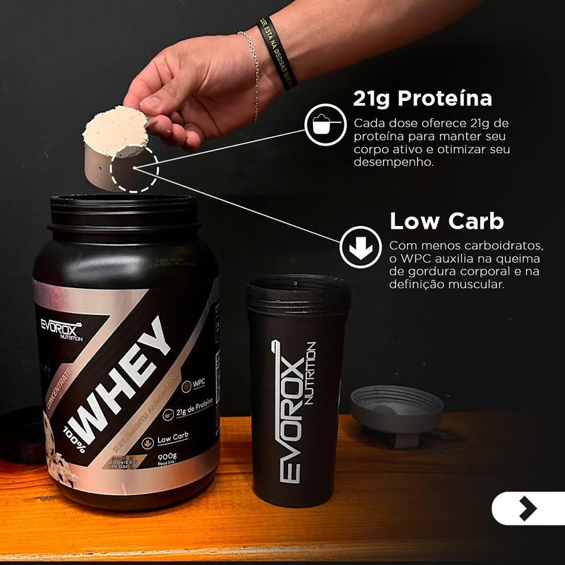 Whey Protein 100% Cookies 900g Evorox Nutrition