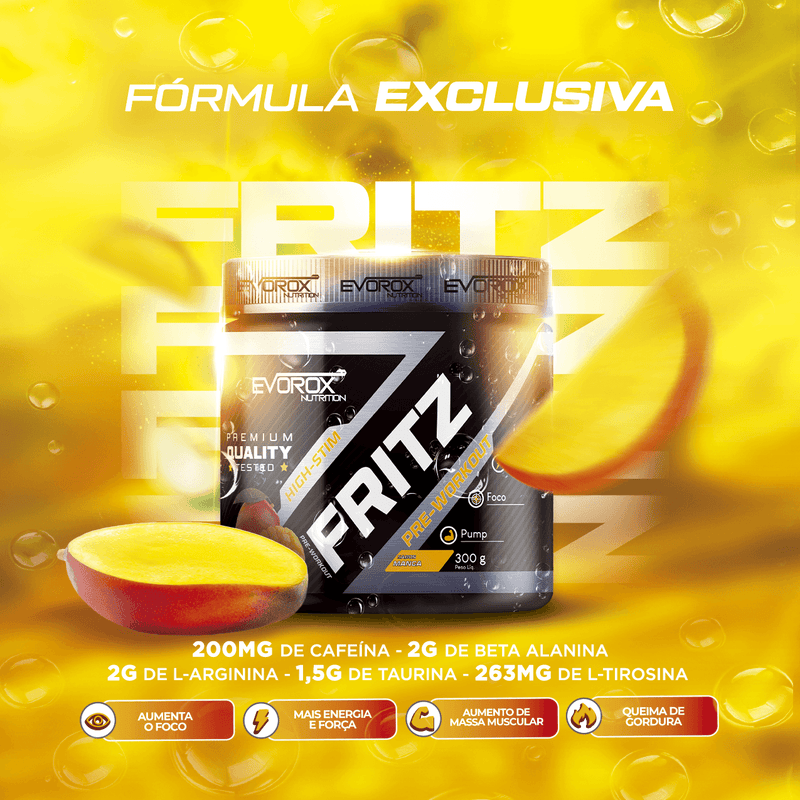 Pré-Treino Fritz Manga 300g Evorox Nutrition