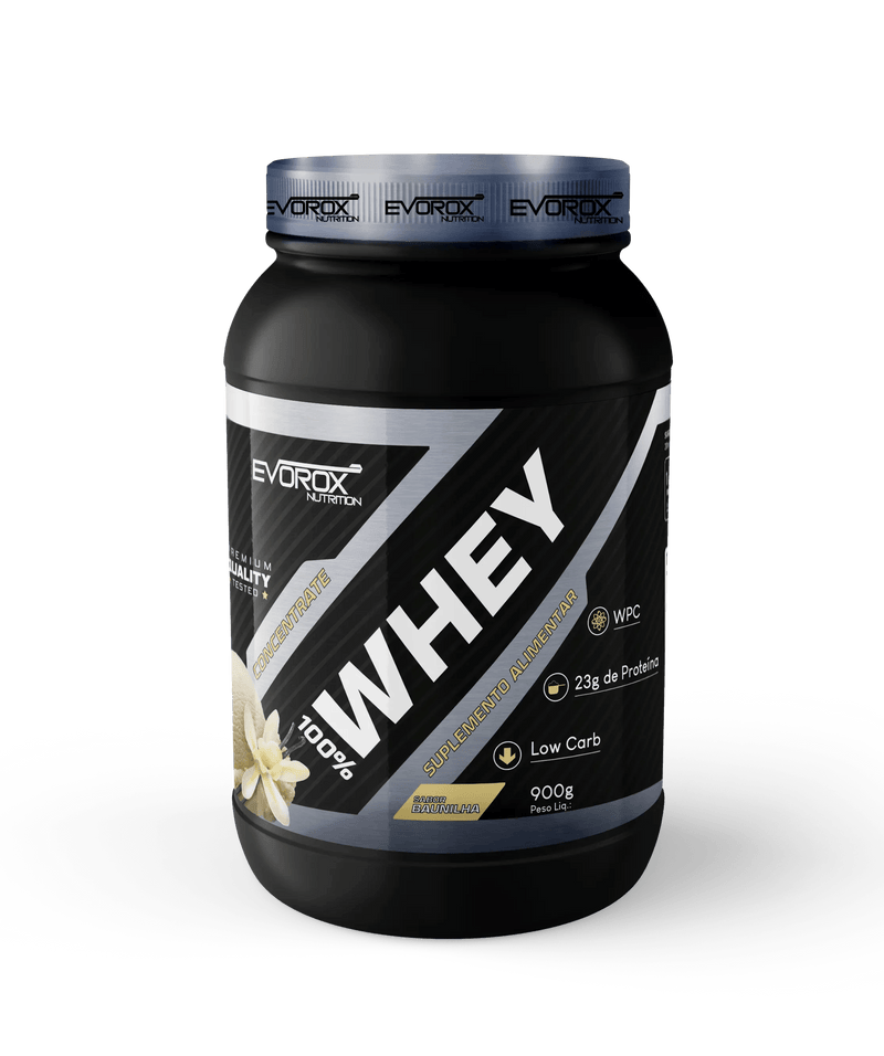 Whey Protein 100% Baunilha 900g Evorox Nutrition