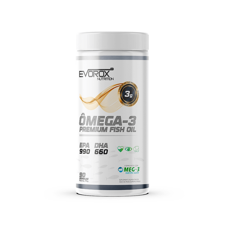 Ômega 3 Premium Fish Oil 90 Caps Evorox Nutrition